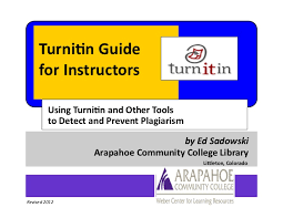 How to check plagiarism on turnitin. Turnitin Guide For Instructors Web And D2l