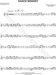 Tones And I Dance Monkey C Instrument Sheet Music Flute Violin Oboe Or Recorder In G Minor Transposable Download Print Violin Sheet Music Flute Sheet Music Clarinet Sheet Music