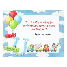 Kids Circus Birthday Party Thank You Card Zazzle Com Birthday Thank You Cards Birthday Template Birthday Thank You Notes