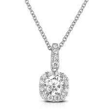 Diamond cross pendant necklace (1/2 ct. White Gold Round Diamond Pendant Necklace Fink S Jewelers