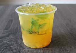 Now the fun part, blend it all up! Mango Mojito Minty Lime Mango Peach Tea Mango Fruit Bits Peach Tea Mango Fruit Lychee Fruit
