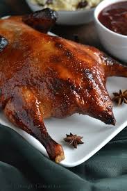 Chinese Roasted Duck Recipe With Plum Sauce Easy Not Enough Cinnamon Recipe Roasted Duck Recipes Duck Recipes Plum Sauce Recipe