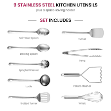 Stainless steel kitchen containers sets in mathematics. Stainless Steel Kitchen Utensil Set 10 Piece Premium Non Stick Andamp Heat Resistant Kitche Stainless Steel Kitchen Utensils Kitchen Utensil Set Utensil Set