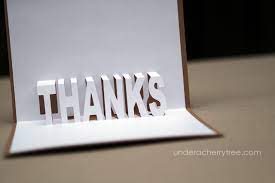 Schere, kleber oder leim, farbstifte! Free Downloads Jin S Pop Up Thank You Cards Under A Cherry Tree Danke Karte Karten Dankeskarten