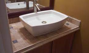 The best countertop for a bathroom vanity is 70% personal taste and 30% specific requirements for your space. Vanity Top Tiled Top Mounted Sink Youtube Layjao