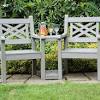 Argos home wooden duo love seat. 1