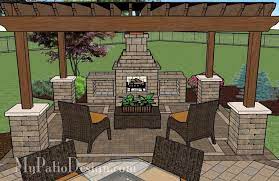 Backyard patio designs with fireplace. Patio With Pergola Over Fireplace Area Patio Designs And Ideas Backyard Fireplace Patio With Pergola Fireplace Patio
