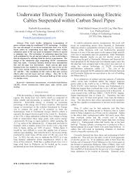 (srcb mk, scable, sacb.kl, 5170.kl). Pdf Underwater Electricity Transmission Using Electric Cables Suspended Within Carbon Steel Pipes