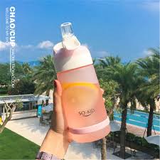 So Kid Transparent Water Bottle With Straw For Kids Water Bottle With Straw Water Bottle Bottle