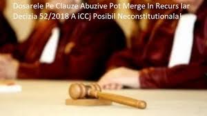6/1 din 26.12.2019 ,, cu privire la aprobarea și punerea în aplicarea taxelor locale pentru anul 2020. Dosarele Pe Clauze Abuzive Si Recursul Exceptie Neconstitutionalitate Decizie Iccj 52 Din 2018 Recurs Pe Dosarele De Clauze Abuzive Avocat Cuculis Cuculis Si Asociatii