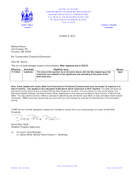 October 6, 2022 Barbara Boyce 340 Arrowsic Rd. Arrowsic, ME 04530 Re:  Conservation Closure(s)/Opening(s) Dear Ms. Boyce: This