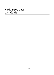 Nokia 5500 Sport User Guide