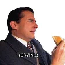 michael scott crying the office" Pin for Sale by sydneyjoanna