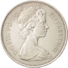 So, a ten pence coin would be 12.6 cents. Ten Pence 1969 Coin From United Kingdom Online Coin Club
