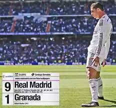 Хуан мартинес мунуэра назначает аут команде реал мадрид на половине поля команды гранада. Ronaldo Cetak 5 Gol Real Madrid 9 1 Granada Alfido Com