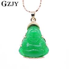 Multi gemstones on gold plated long station necklace. Gzjy Fashion Smile Face Buddha Necklace Pendant Green Stone Champagne Gold Color Pendant For Women Jewelry Good Lucky Gift Pendants Aliexpress