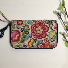 Plenty of yellow floral pattern to choose from. Vera Bradley Bags Vera Bradley Blue Pink Green Floral Print Wristlet Poshmark