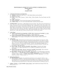 WHITEWRIGHT COMMUNITY DEVELOPMENT CORPORATION'S Meeting Minutes For October  8, 2018