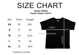 Size Chart Gildan 5000b Youth Mock Up Shirt Youth Tshirt Black Etsy Custom Shirts T Shirt Design Template T Shirt