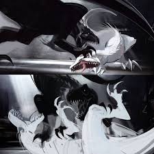 But if the indominus rex were to use its camouflage and ambush the v rex at the start of the fight, then the indominus simply. Chris Pa Twitter Early Jurassicworldfallenkingdom Concepr Art And Details From Artist Jama Jurabaev Early In Preproduction There Was Supposed To Be A White Indoraptor As Well They Would Go On To Fight