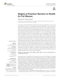Thailand bbw needs luvin too. Pdf Stigma In Practice Barriers To Health For Fat Women