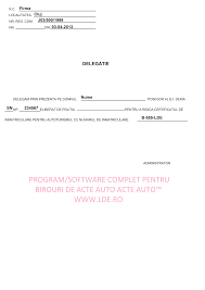 Http Www Lde Ro Acte Auto Delegatie Ridicare Pdf