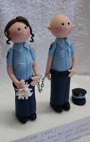 Police Couple Fondant Cake Toppers Police Cakes Fondant Cakes