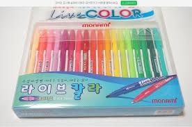 Monami Live Color Marker Fine Liner Pen Set 36 Colors Water Based Dual Tip Pen Pen Sets Color Set
