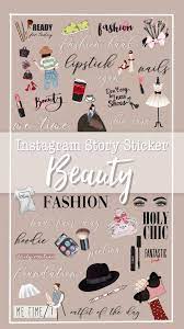 120 Instagram Story Stickers Beauty Bundle Beauty Makeup Lifestyle Stickers Everyday Design Elements Instant Download Instagram Story Stickers Instagram Story Sticker Instagram Story