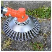 8 inch grass strimmer head trimmer brush steel wire wheel garden weed neu. 13 48