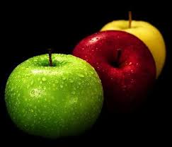 صورة تفاح اخضر و احمر و اصفر طرائف Jokes Yellow Apple Fruit Apple
