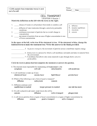 Passive transport using carrier proteins. Cell Transport Worksheet Fairfield Public Schools