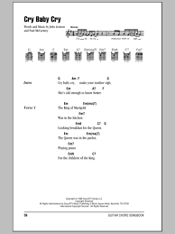 Cry Baby Cry Guitar Chords Lyrics Zzounds
