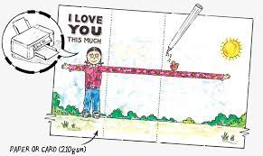 Add the feet and hand pieces on the top and bottom of. How To Make An I Love You This Much Mother S Day Card