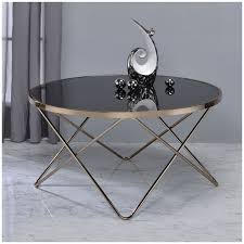 Such a table puts together two key elements: Urban Designs V Shaped Metal Frame Round Coffee Table Black Glass Gold Modern Mobilya Mobilya Ic Mekan