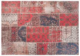 Vintage teppiche in bester qualität. Vintage Teppich In Rot Mit Flickenmuster Online Kaufen