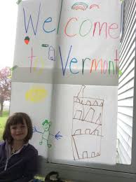 Draw Big Chart Paper Drawings To Welcome Visiting Family