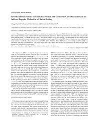 However, the higher the blood pressure, the greater the risk of complications—even within the normal blood pressure range—so these limits are somewhat arbitrary. Pdf Systolic Blood Pressure Of Clinically Normal And Conscious Cats Determined By An Indirect Doppler Method In A Clinical Setting