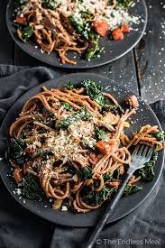Dunken Red Wine Spaghetti With Spicy Chorizo And Black Kale Tem Recipe Easy Dinner Party Recipes Easy Dinner Party Recipes