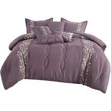 Bedding Comforter Set Purple Queen