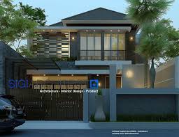 Rumah Tropis Batu Alam Ekspos Desain Rumah 2 Lantai Yang Menempatkan Batu Alam Sebagai Elemen Desain Eksterior Utama Desain Rumah Rumah Mewah Desain Eksterior