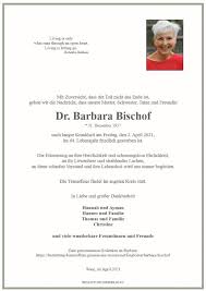 Gedenkseite für Dr. Barbara Bischof