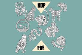 Coloring pages for kids animals coloring pages. 10 Mandala Animals Coloring Pages Pdf Grafik Von Sunandmoon Creative Fabrica