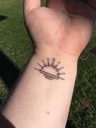 Small Sunrise Tattoo Idea Small First Tattoos Sunrise Tattoo First Tattoo