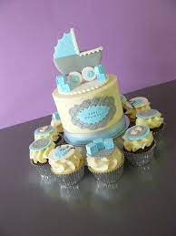 Baby Shower Cake And Cupcake Combo Cupcake Cakes Baby Cake Themed Cakes
