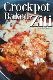 Super Easy To Make And Oh So Delicious Crockpot Baked Ziti Recipe Only A Few Minutes Of Prep An Crock Pot Baked Ziti Recipe Instant Pot Dinner Recipes Recipes