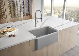 Apron sink vs farmhouse sink (design guide). A Masterpiece For Smaller Kitchens Blanco Expands The Ikon Farmhouse Sink Collection With A 27 Single Bowl Apron