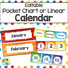 Classroom Calendar In Rainbow Theme