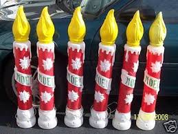 Blow Mold Outdoor Christmas Decorations 3 Candles 45559990