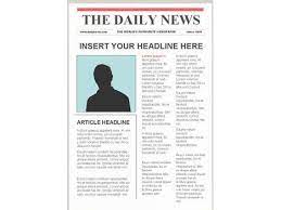Editable Newspaper Template Portrait Newspaper Template Newspaper Article Template Learning To Write